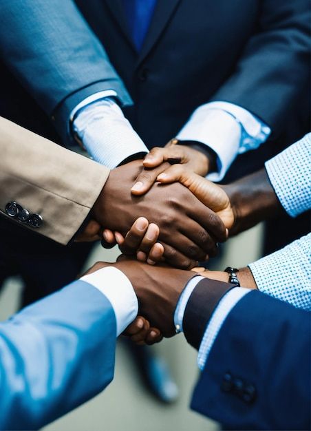 Équipe réunissant ses mains pour symboliser la collaboration iRalinK